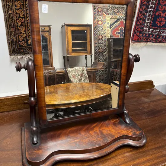 Vict Mahogany Toilet Swing Mirror