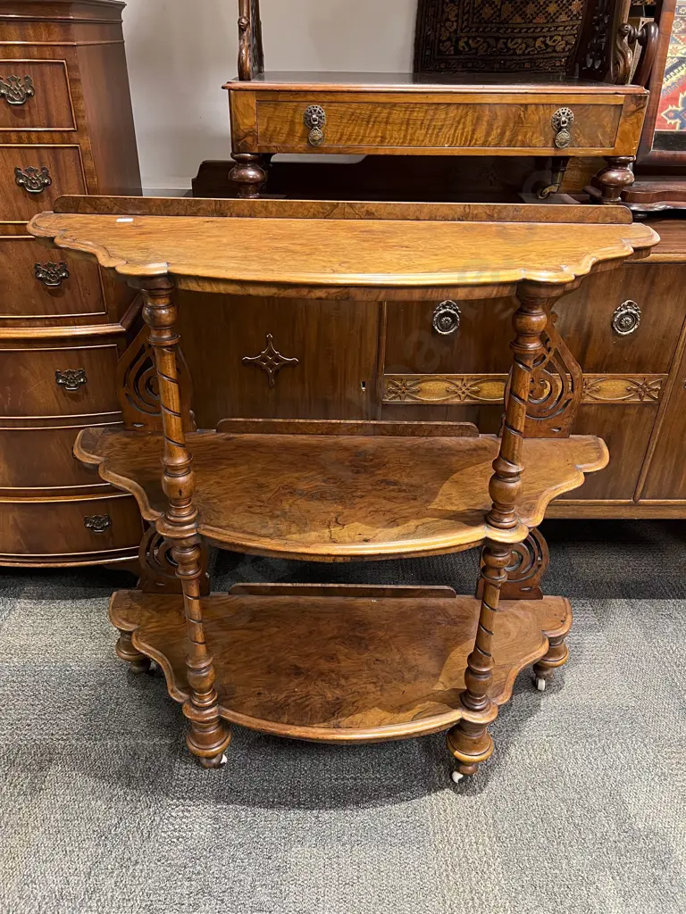 Vict Walnut Whatnot Image 1++