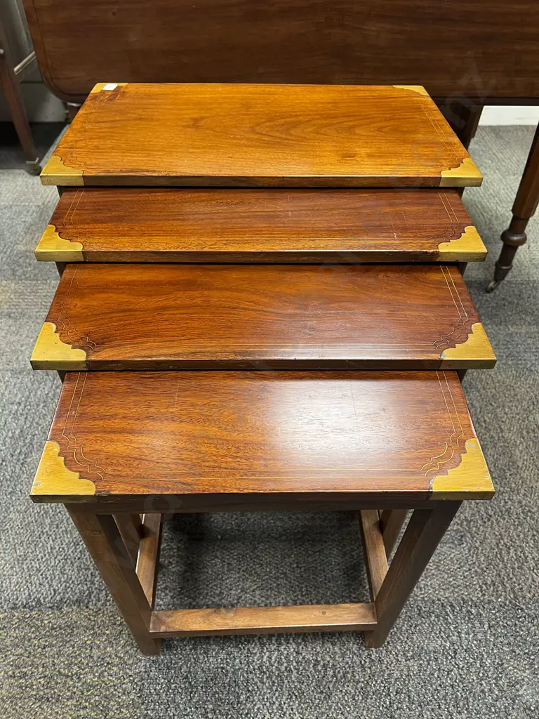 Nest of Four Teak Tables Image 1++