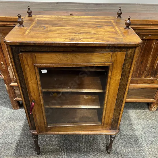 Vict Walnut Music Cabinet