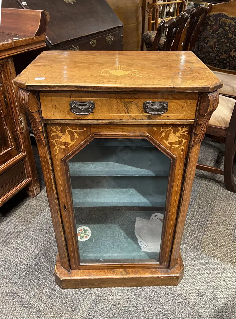 Vict Walnut Music Cabinet Image 1++