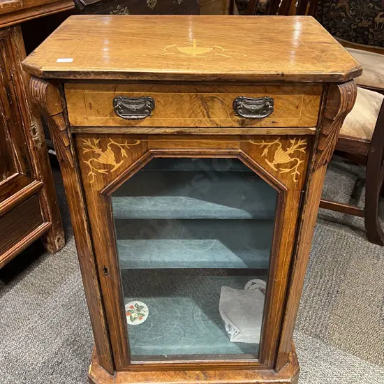 Vict Walnut Music Cabinet