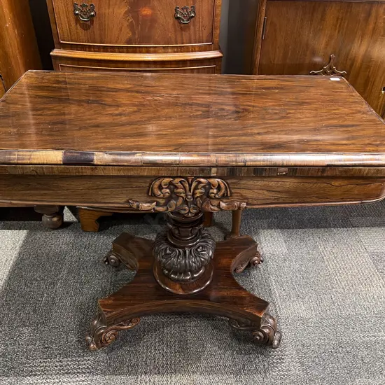 WM IV Rosewood Foldover Games Table