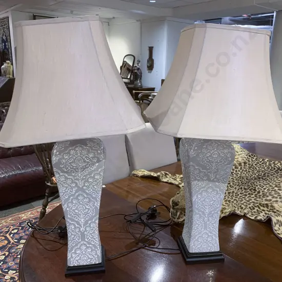 A Pair of Vase Form Table Lamps