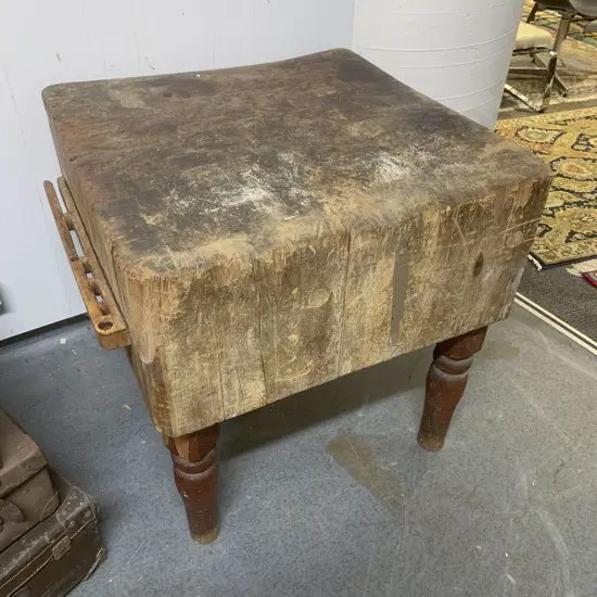Large Antique Butcher's Block
