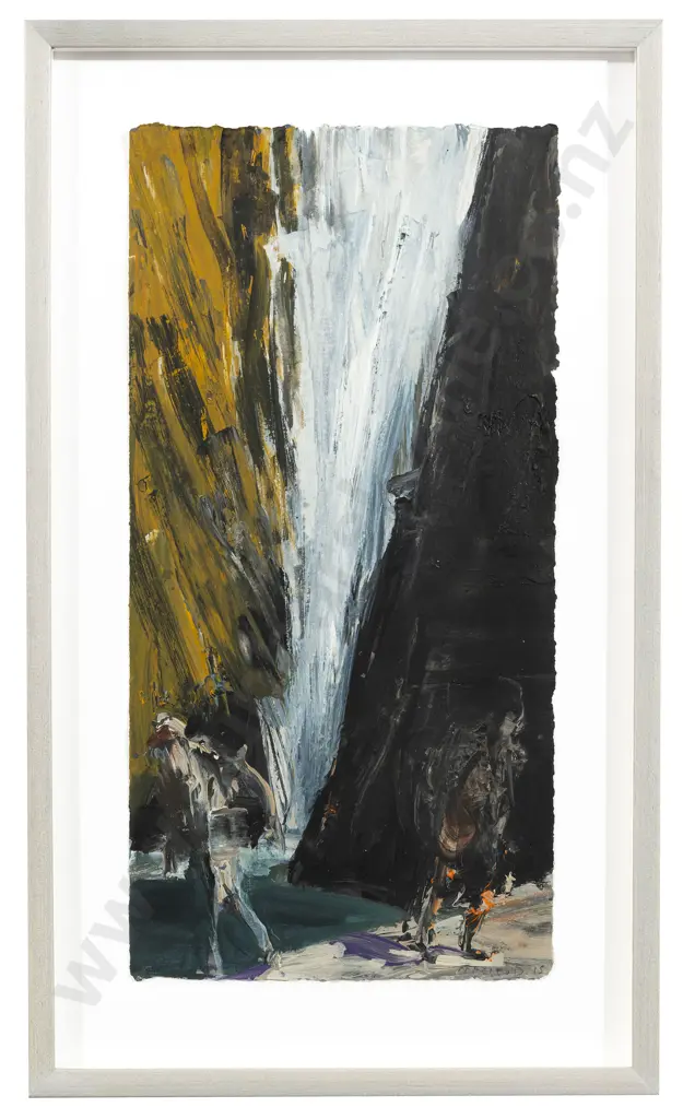Euan MacLeod - Figures with Waterfall Image 1++