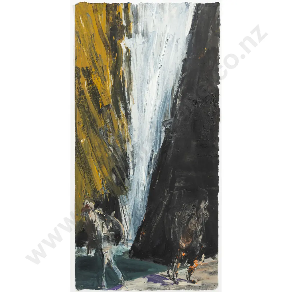 Euan MacLeod - Figures with Waterfall Image 1++
