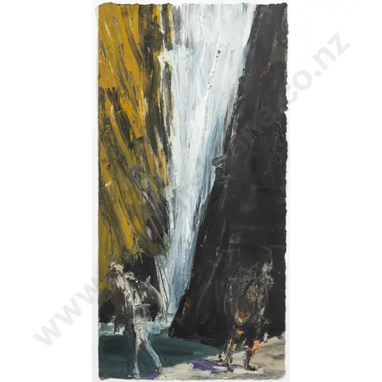 Euan MacLeod - Figures with Waterfall
