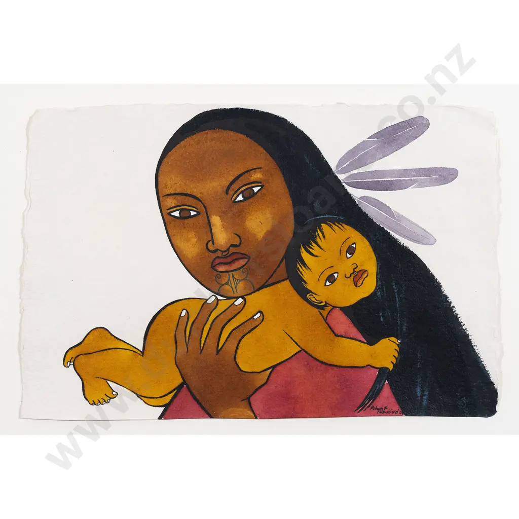 Robyn Kahukiwa - Mother & Child Image 1++