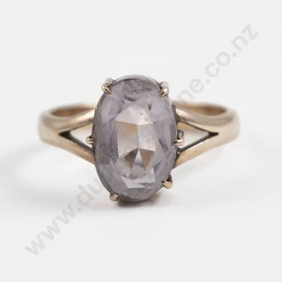 9ct Single Stone Rose Quartz Ring