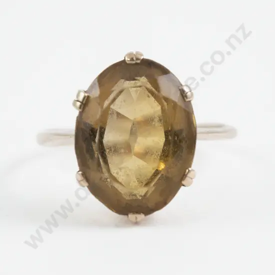 9ct Single Stone Citrine Ring