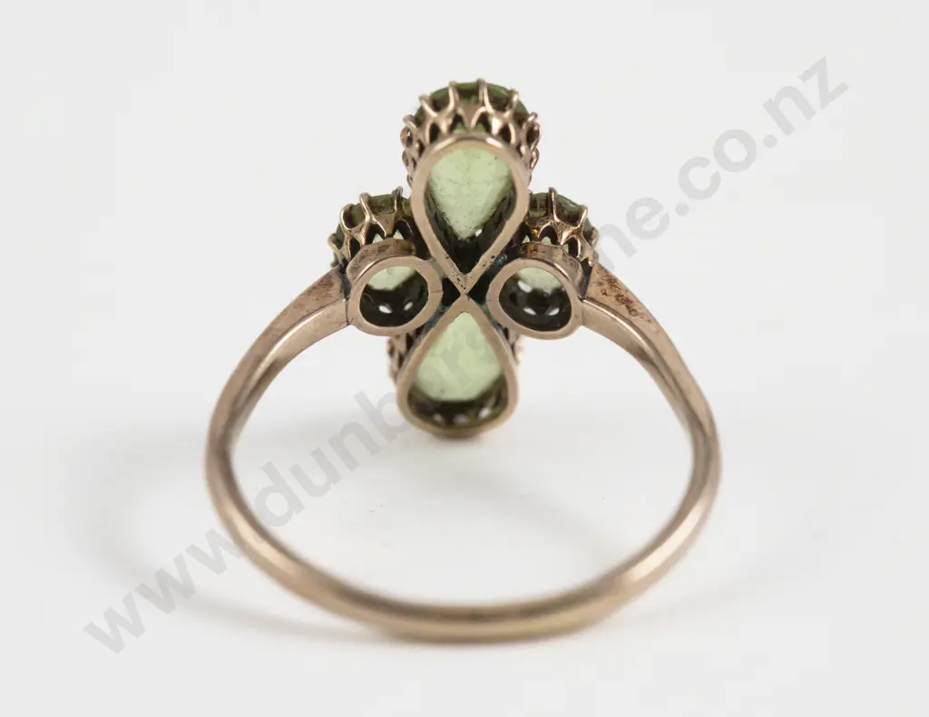 9ct Four Stone Peridot Ring Image 1++