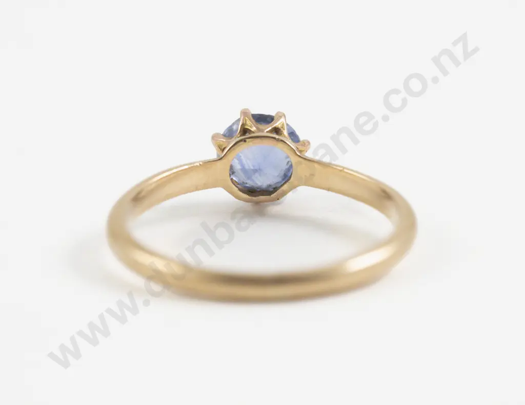 18ct Single Stone Sapphire Ring Image 1++