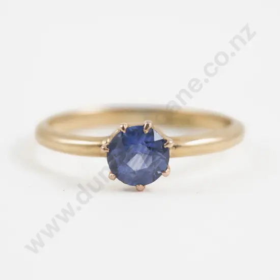 18ct Single Stone Sapphire Ring