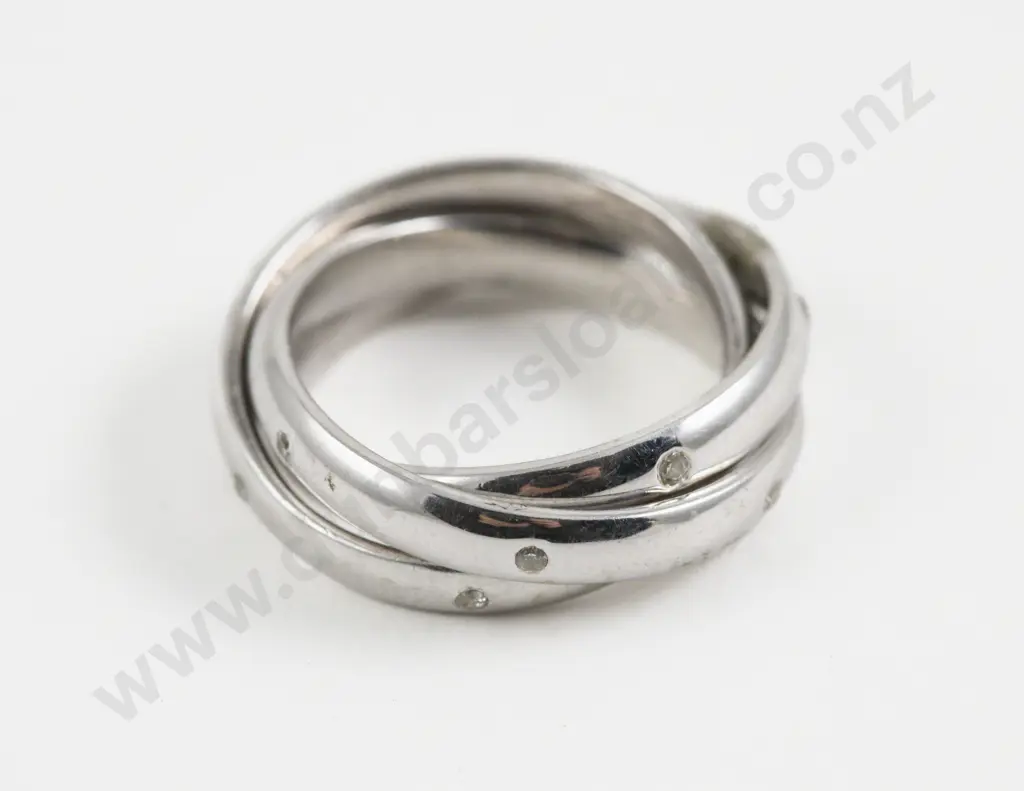 S/S 21 Stone Cubic Zirconia Russian Wedding Band Ring Image 1++