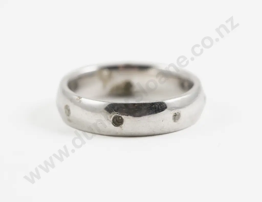 S/S Four Stone Cubic Zirconia Band Ring Image 1++