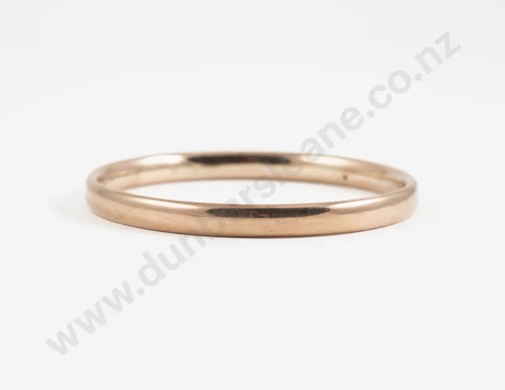 9ct on S/S Plain Bangle Image 1++
