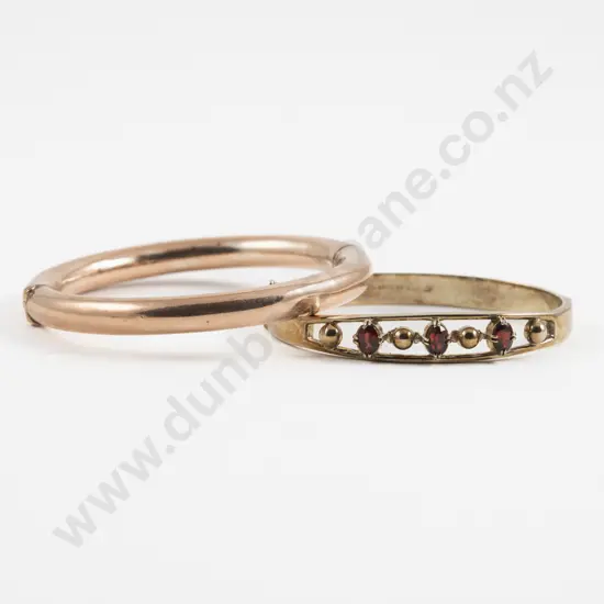 9ct Metal Core Hinged Snap Bangle