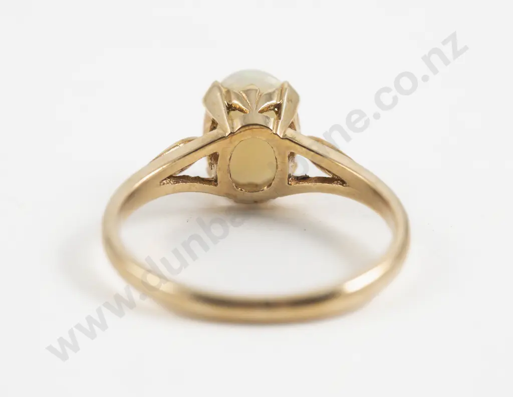 9ct Single Stone Opal Ring Image 1++