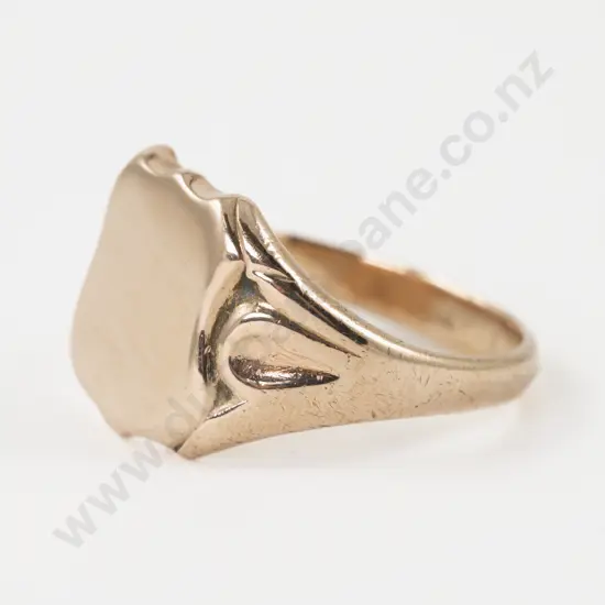 9ct Plain Signet Ring