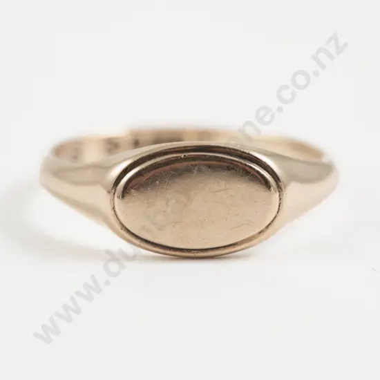 9ct Plain Signet Ring