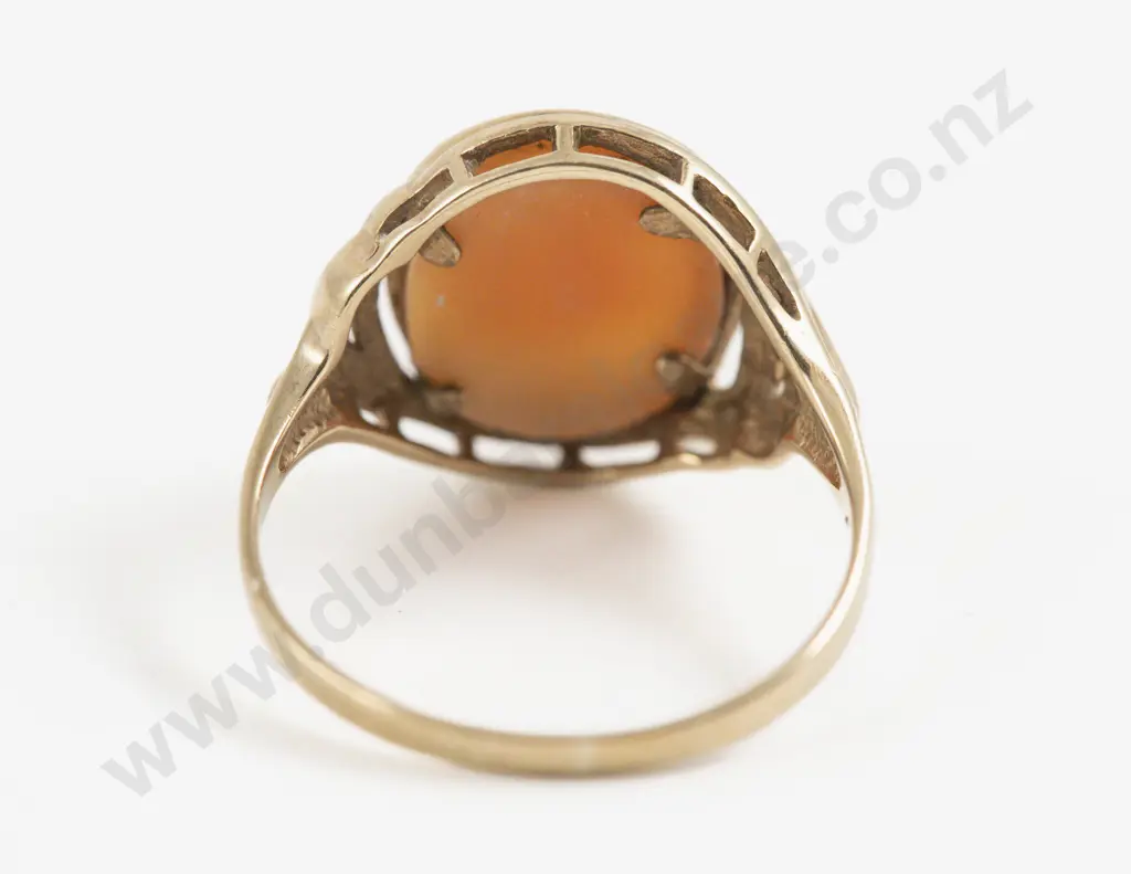 9ct Classic Portrait Cameo Dress Ring Image 1++