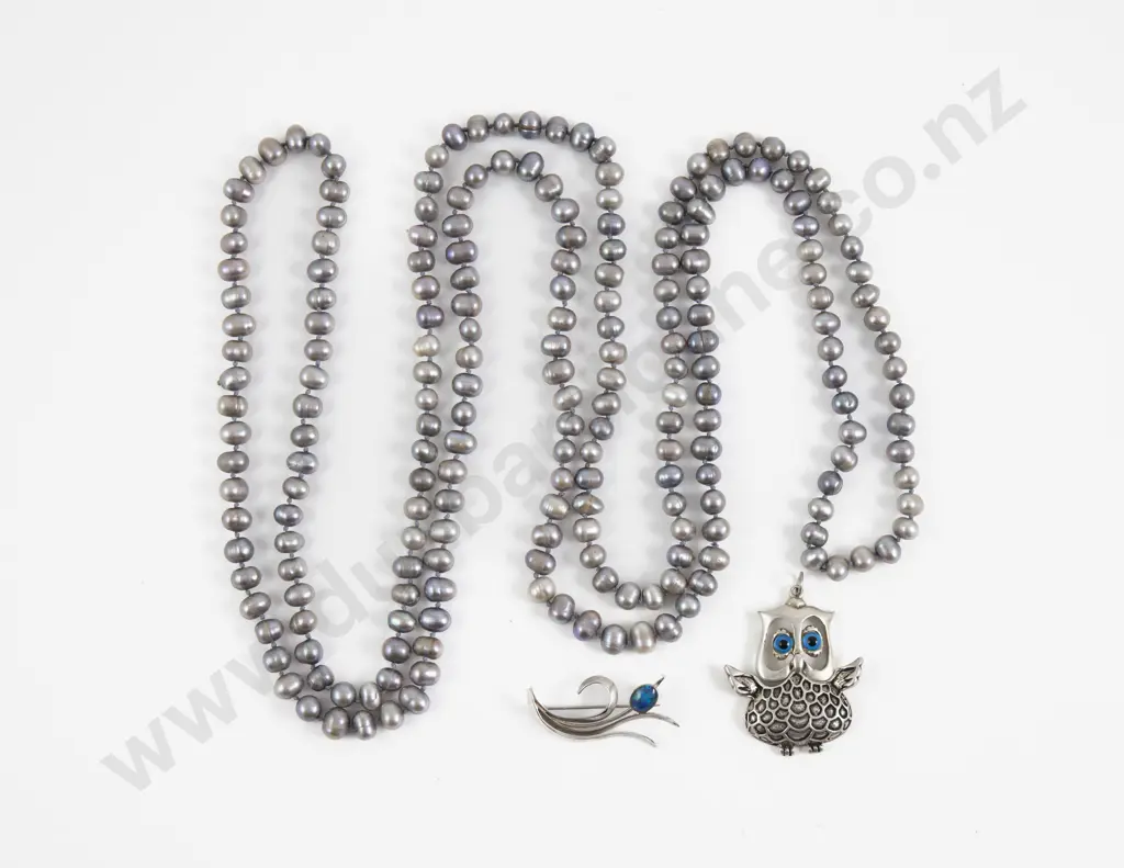 Single Strand Fresh Water Pearl Opera Length Necklace Image 1++
