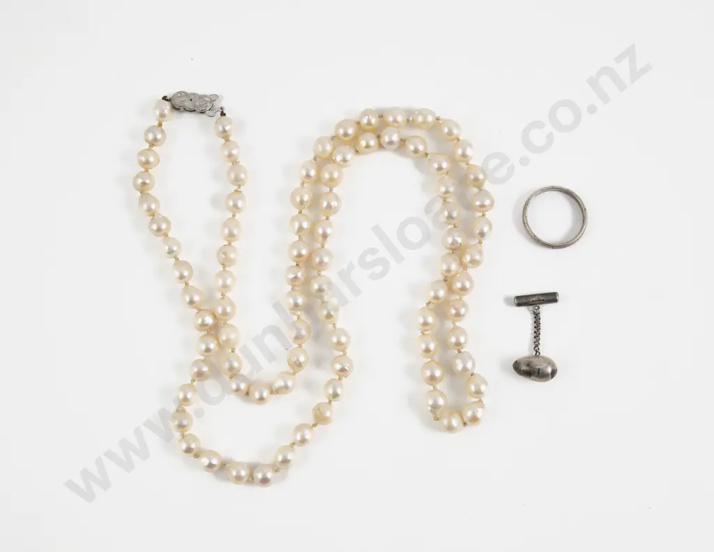 Single Strand Fresh Water Pearl Necklace Image 1++