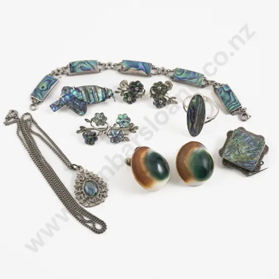 Collection of NZ S/S Paua Jewellery
