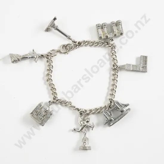 S/S Curb Link Charm Bracelet