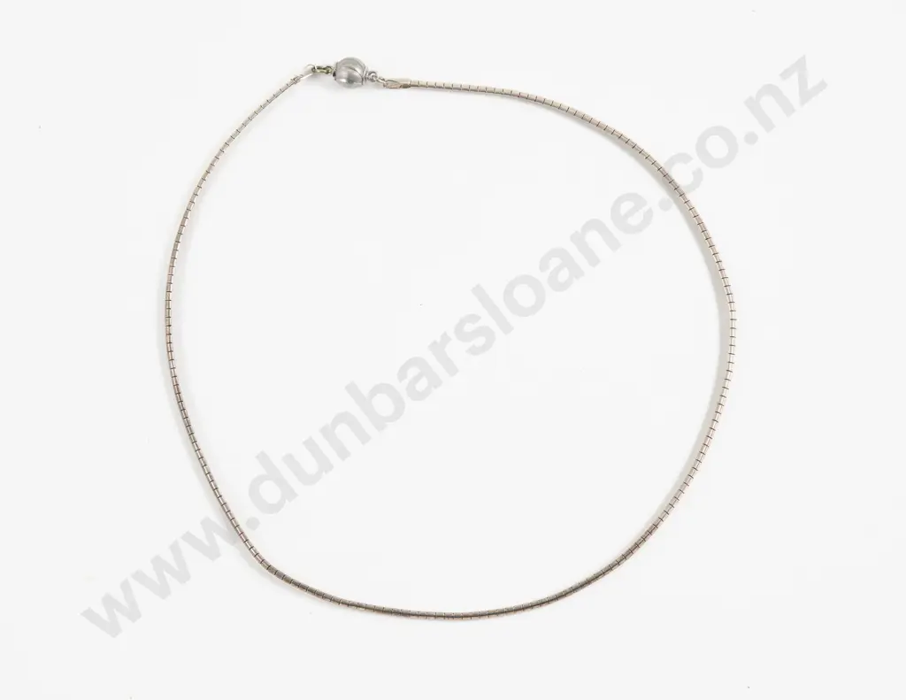 S/S Flat Snake Link Neck Chain Image 1++