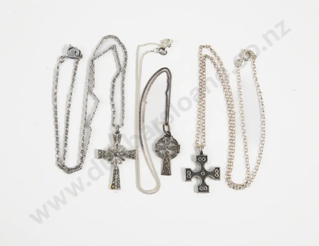 S/S Ola Gorie Burrian Cross Pendant on S/S Neck Chain Image 1++