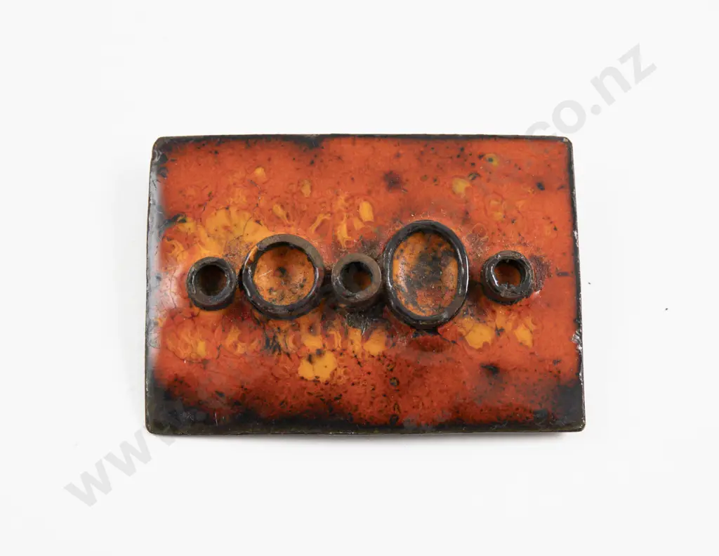 Vintage Kalevala Koru (Finland) 'Aalto' Enamel Brooch Image 1++