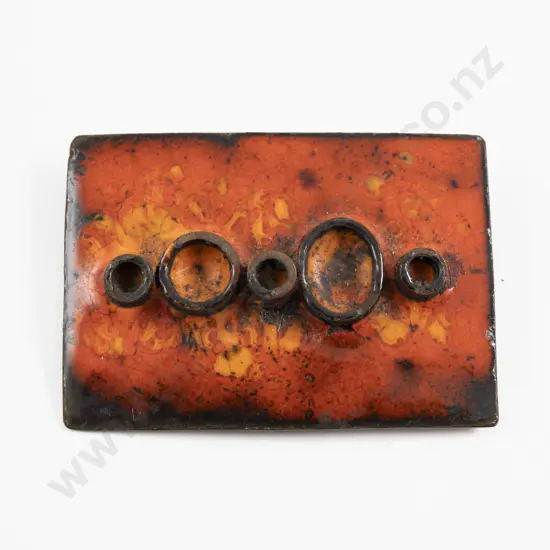 Vintage Kalevala Koru (Finland) 'Aalto' Enamel Brooch