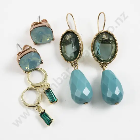 Pair Monet and Mimco Gem Stone Earrings with Other
