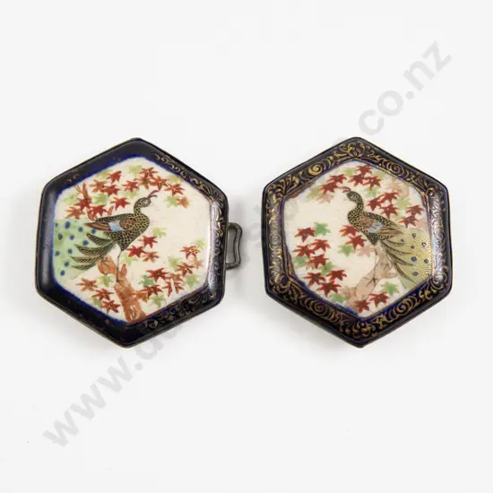 Two Piece Japanese Late Meiji Period (1868–1912) Satsuma Buckle