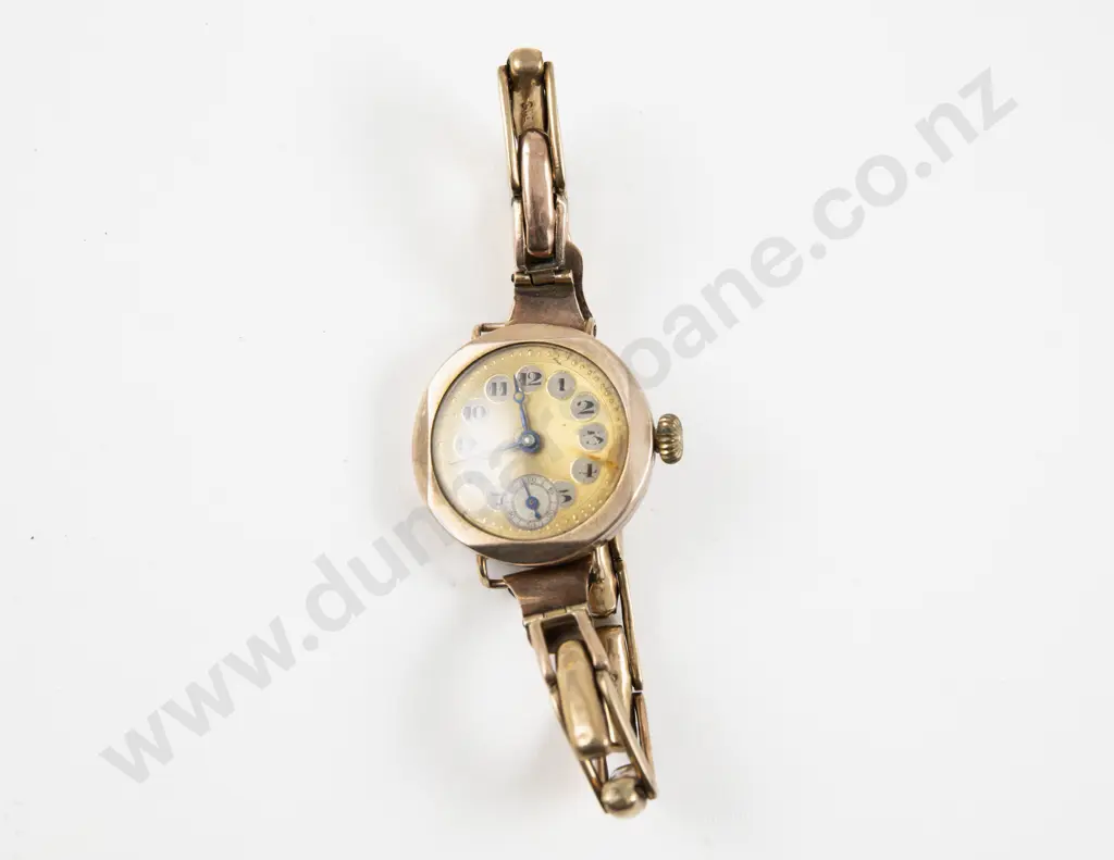 Vintage 9ct Ladies Wrist Watch on Expanding Strap Image 1++