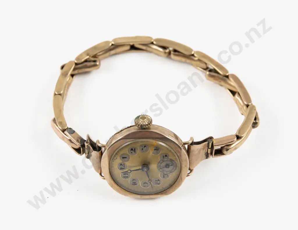 Vintage 9ct Ladies Wrist Watch on Expanding Strap Image 1++