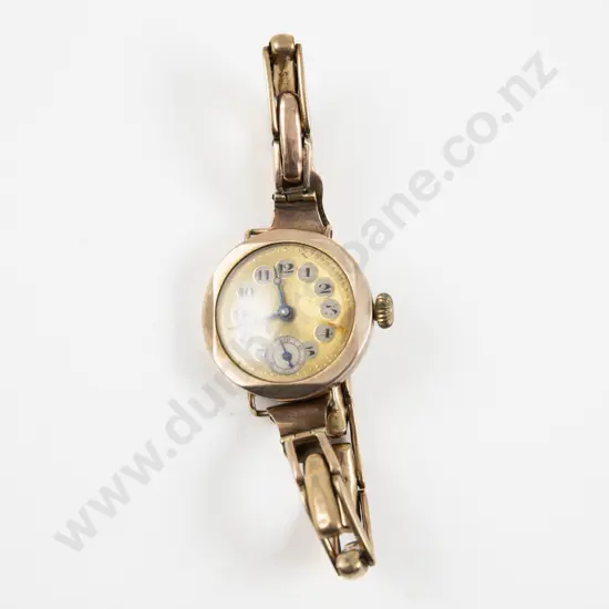 Vintage 9ct Ladies Wrist Watch on Expanding Strap