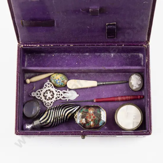 Collection of Assorted Vintage Jewellery with Enamel Pill Box and Other