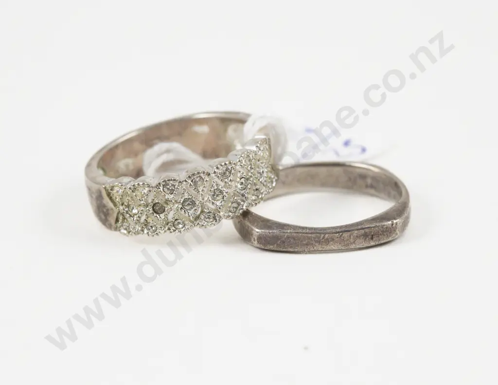 Two S/S Fancy Band Rings Image 1++