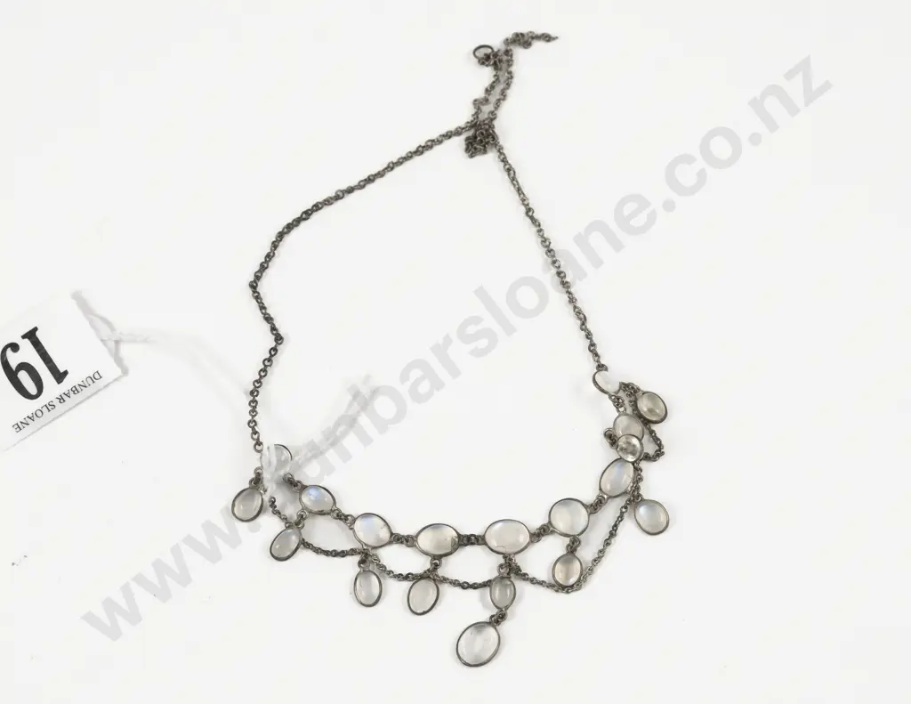 S/S 19Stone Moonstone Necklace Image 1++