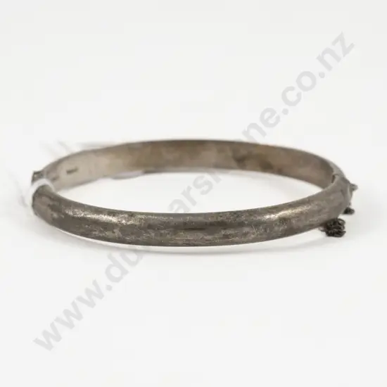 S/S Plain Hinged Snap Bangle