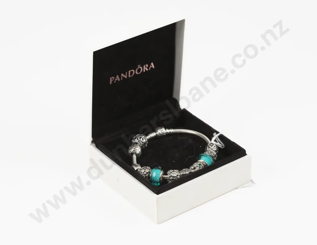 Pandora .925 Silver Charm Bracelet with Eleven Charms Image 1++
