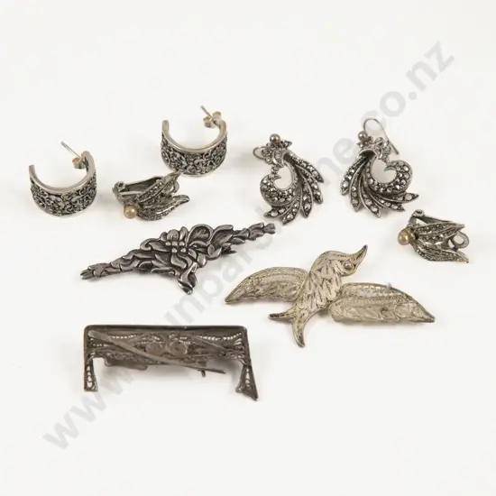 Collection of Assorted Marcasite and Filigree Jewellery