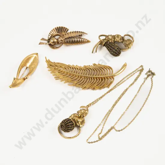 Collection of Assorted Gold Plated Vintage Jewellery