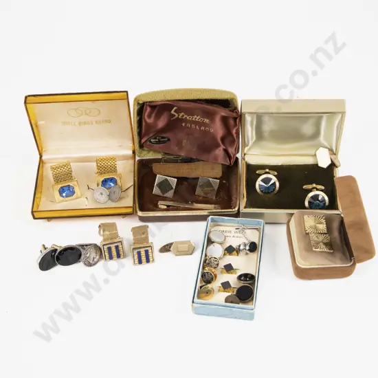 Collection of Assorted Cuff Links and Shirt Studs