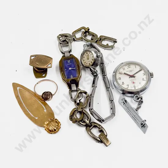 9ct Gold Signet Ring (A/F) with Collection of Assorted