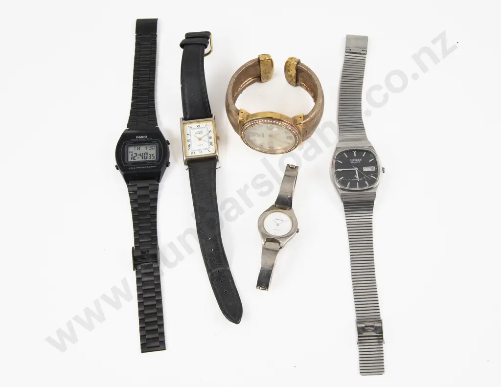Collection of Five Various Wrist Watches incl Cartier Image 1++