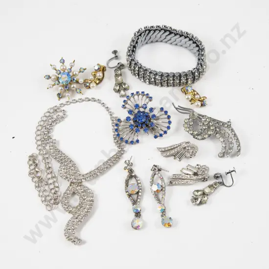 Collection of Assorted Diamante Costume Jewellery